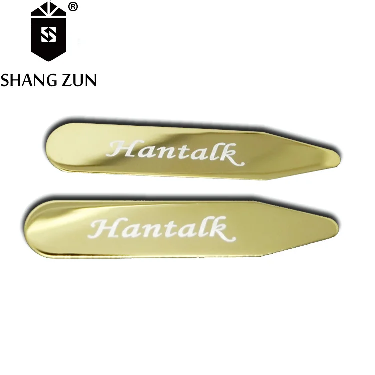 Factory direct titanium gold shirt collar holder, 304 stainless steel collar stays
