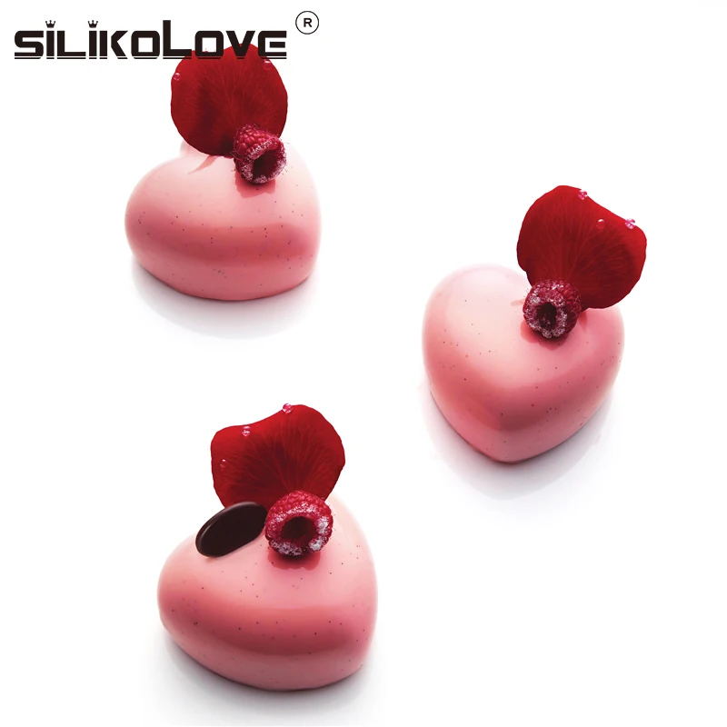 100% Factory Directly 15 Cavity Silicone Human Heart Shape 3D Cake Molds