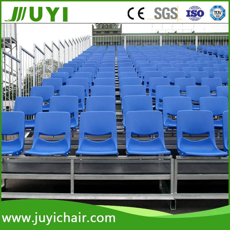 High quality Fabric Tip-up Basketball Used Stadium Bleachers Steel Leg Platform Plastic Seat Portable China Supplier Gym