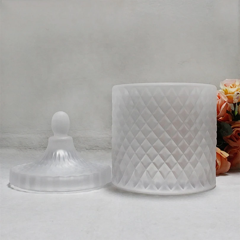 Горячая Распродажа, оптовая продажа, стеклянный подсвечник под заказ, банка для свечей с крышкой