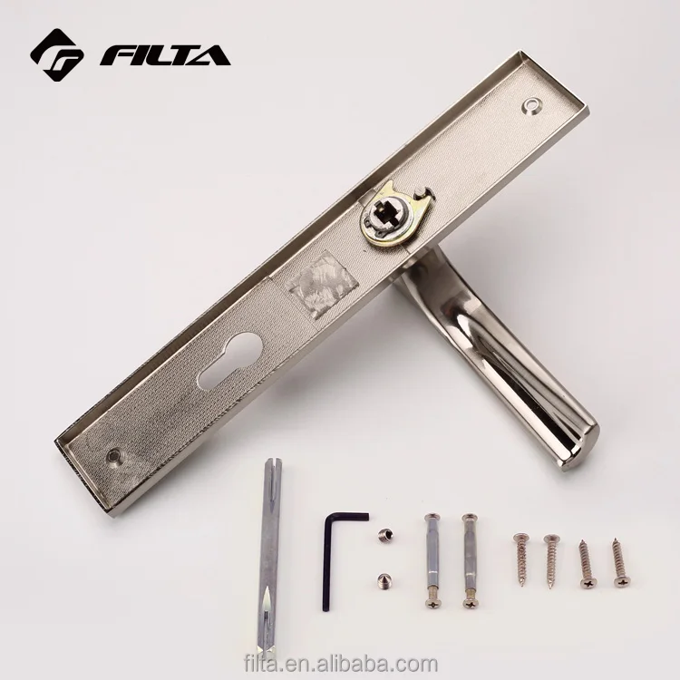 latest style door handle on plate P096-H183