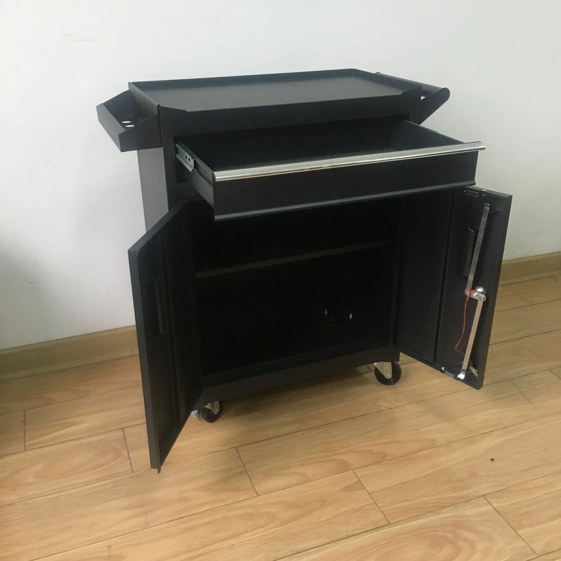 Exclusive custom 1 Drawers and 2 doors cheap metal Cabinet Chest Trolley workshop cabinets