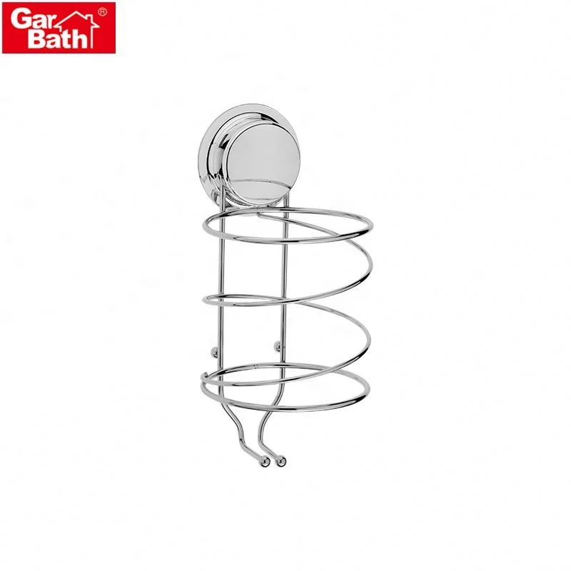Good Quality Stainless Steel Vacuum Suction Cup Wall Mounted Hairdryer Hand Free Hair Dryer Holder
