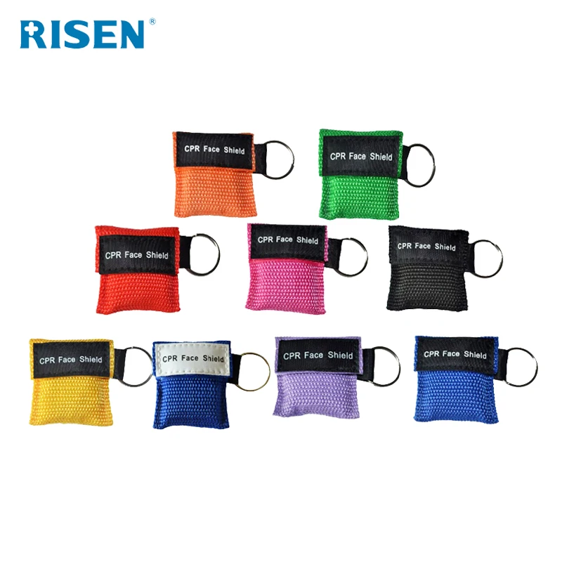 packed well students graduation gifts CPR/AED/ keychain mask first aid training face shield for adults and infants