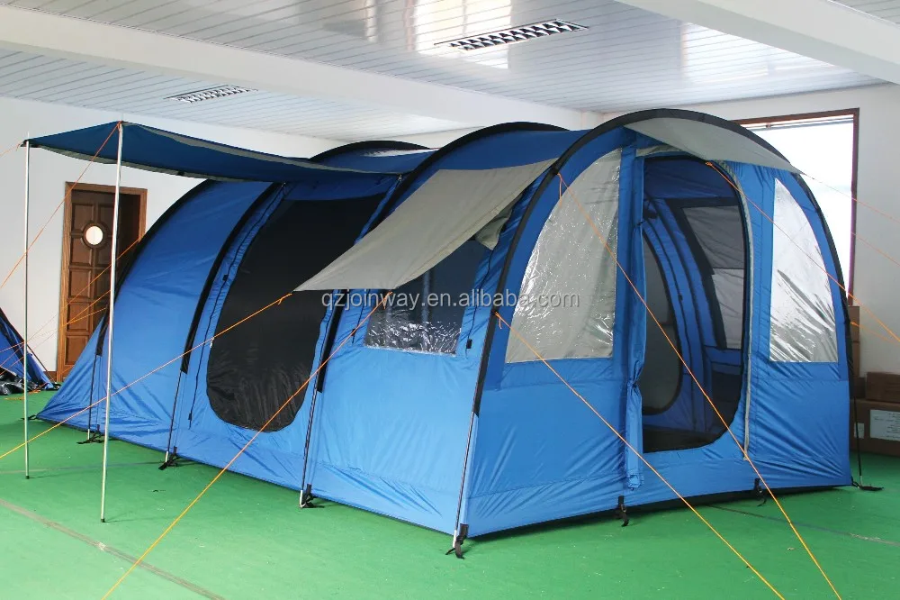JWF-071 OEM big tunnel tent outdoor camping base large room 8 10 person wind proof tent