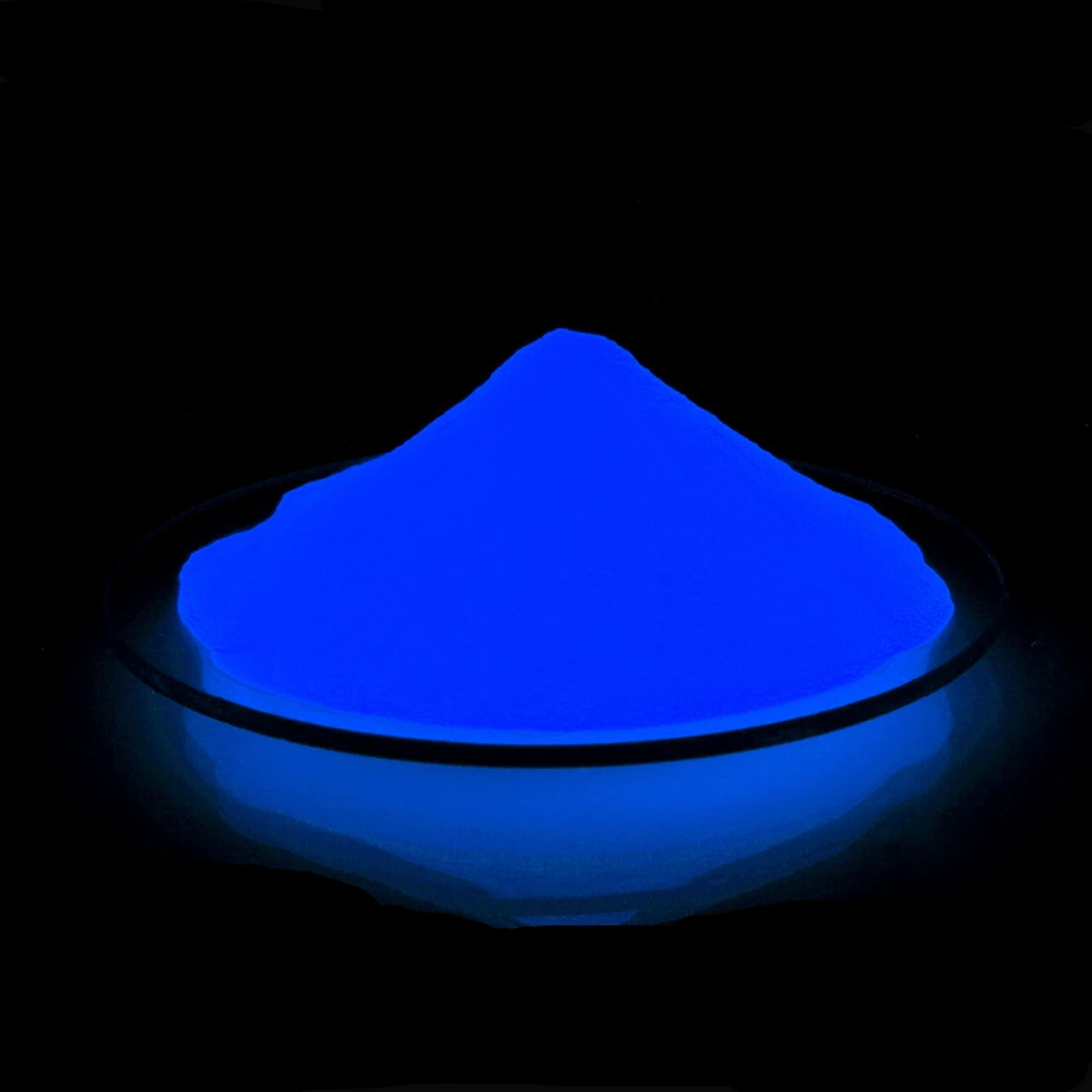 Большие размеры 30-50 мкм JPP-386 неорганические светятся в темноте пигментарный порошок фиолетовый свет photoluminecsent пигментарный порошок для чернил