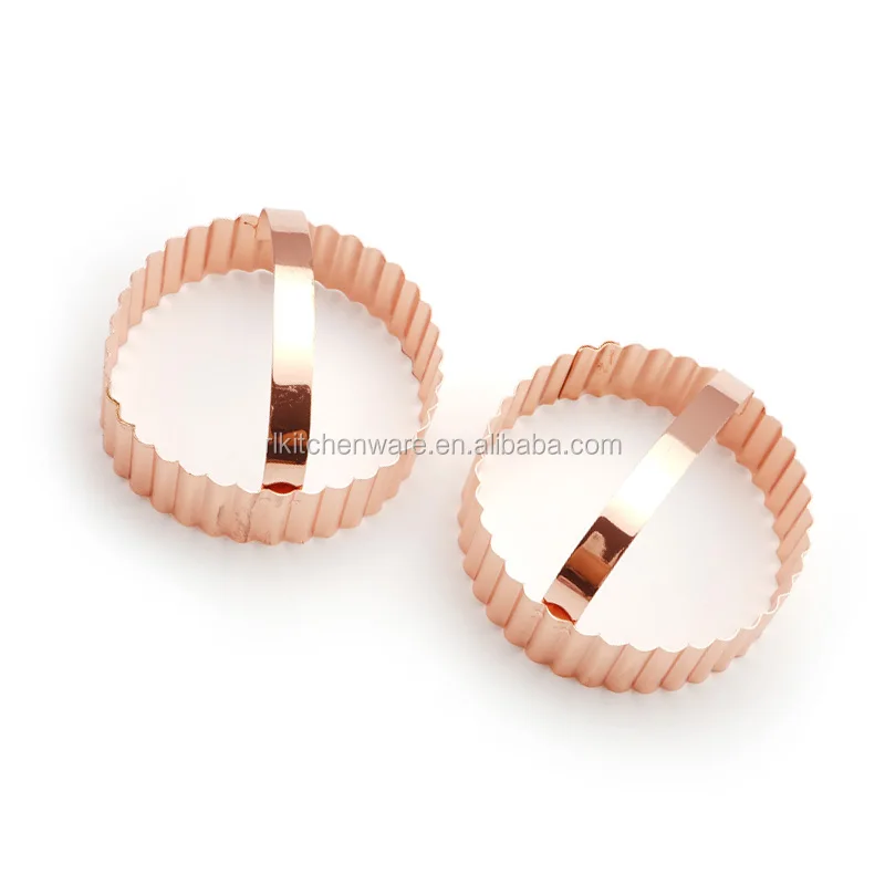
New copper plate series with handle stainless steel round cookie cutter 