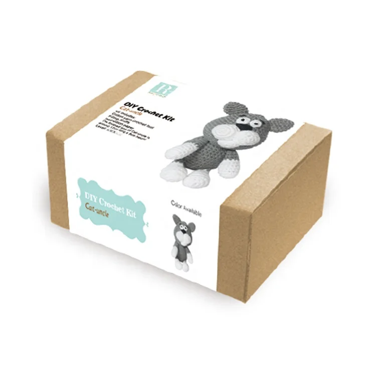 Cute Animal Cat DIY Knitting kit DIY Crochet Kit