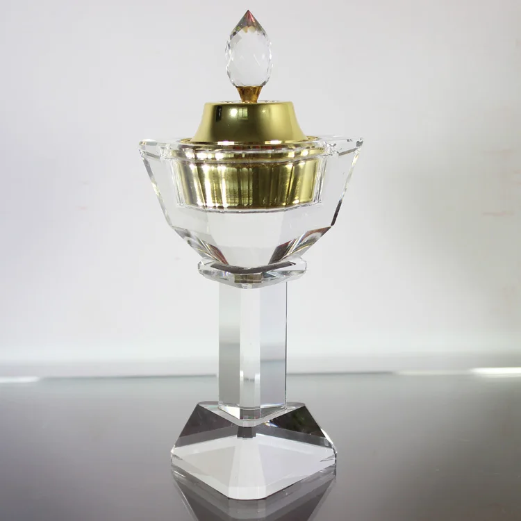 high quality transparent crystal incense aromatherapy oil burner