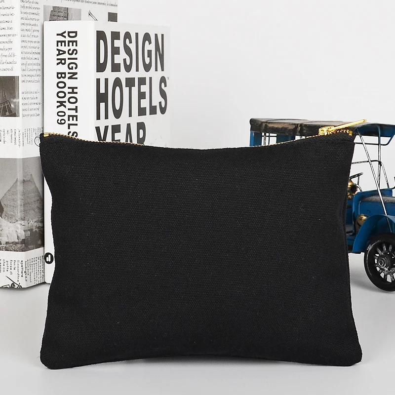 China Factory Wholesale metal zipper pouch Fashion canvas bag with zipper