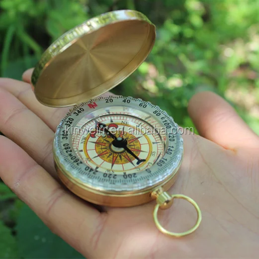 
Metal Brass Mini Keychain Kaaba Direction Compass 