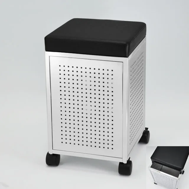 Square Single Bathroom Storage Basket Stool Fl5349ba