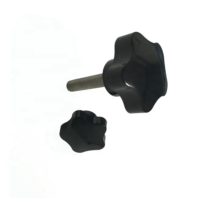 High quality Customized Plastic ABS nylon Lobe knob Female and Male handle knobs steel stem and brass insert