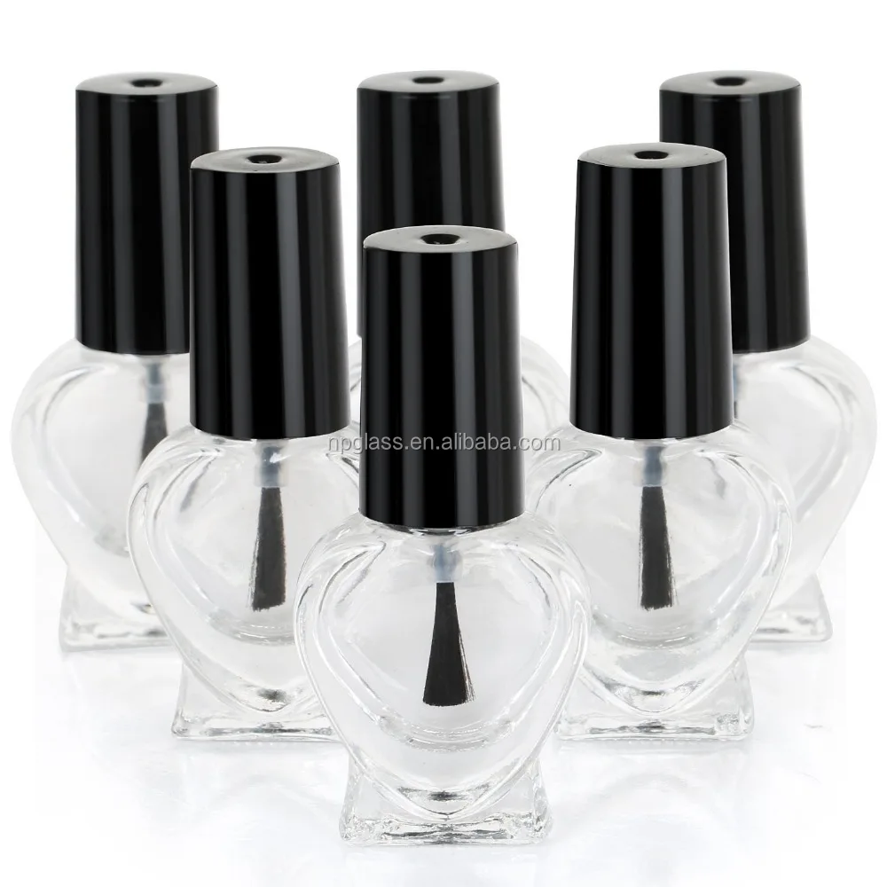 Пустой флакон для маникюра в форме сердца