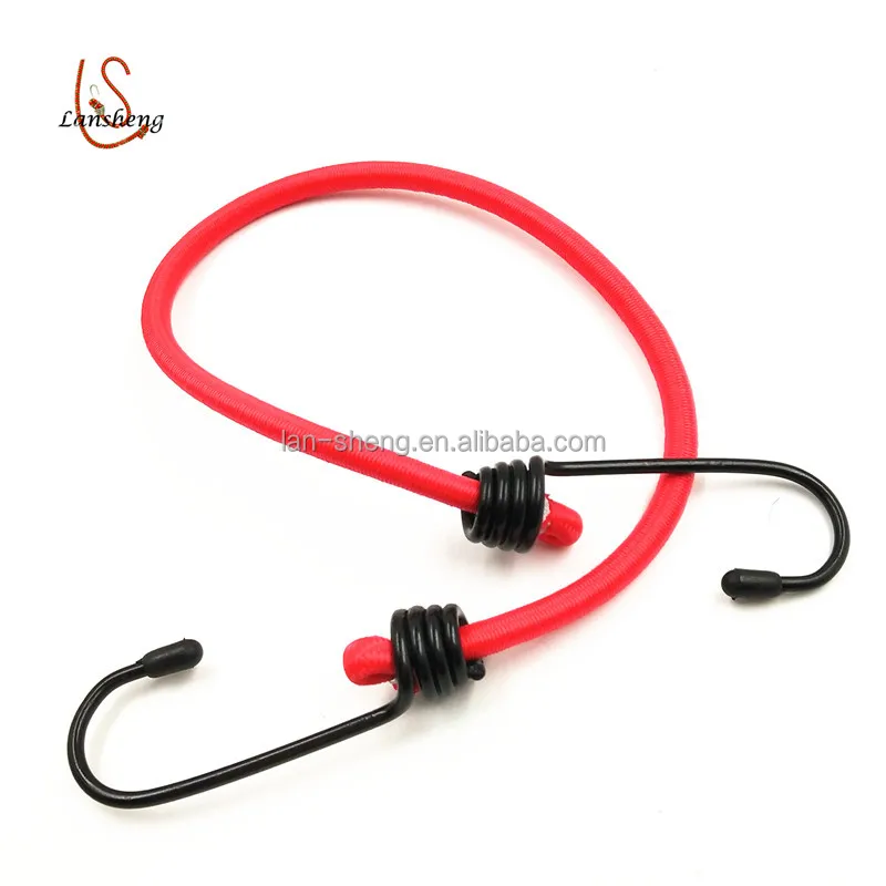 8mm 9mm 10mm elastic bungee rope with metal hook