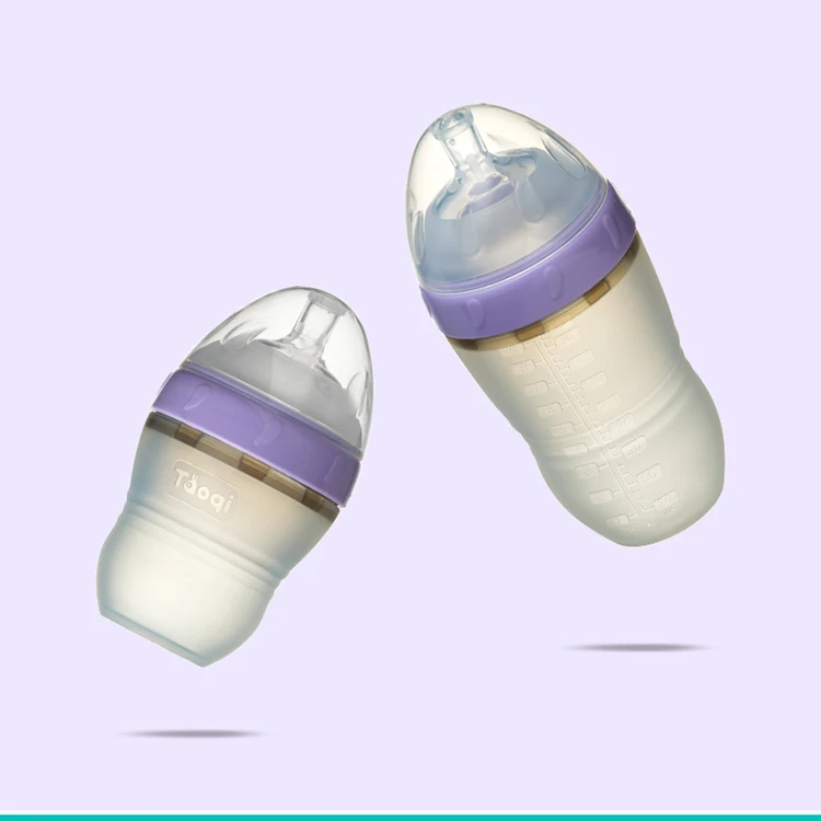 
Factory Guarantee Best Selling 5oz Milk Silicone Baby Bottle 
