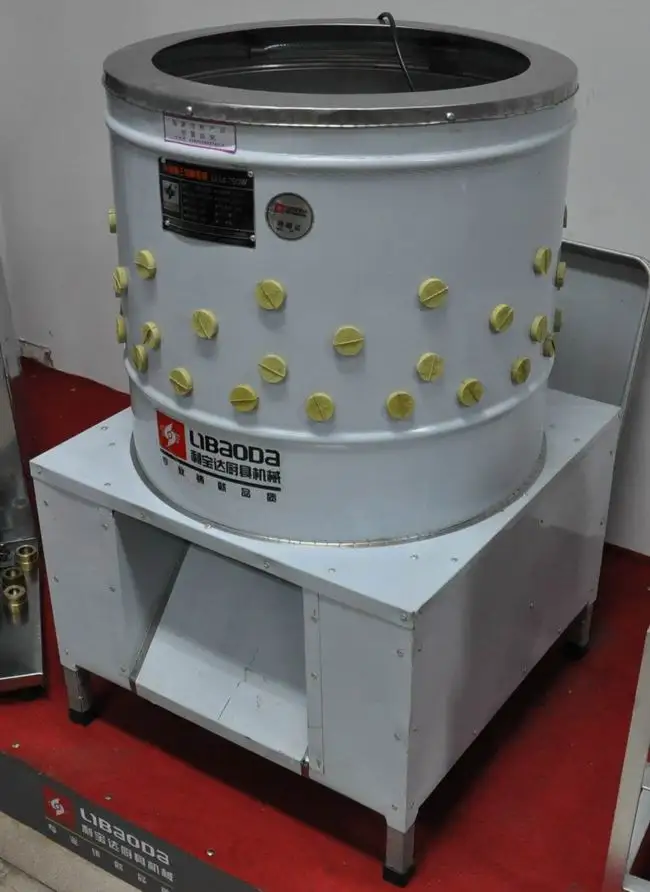 
Industrial feather unhairing machine for slaughting 