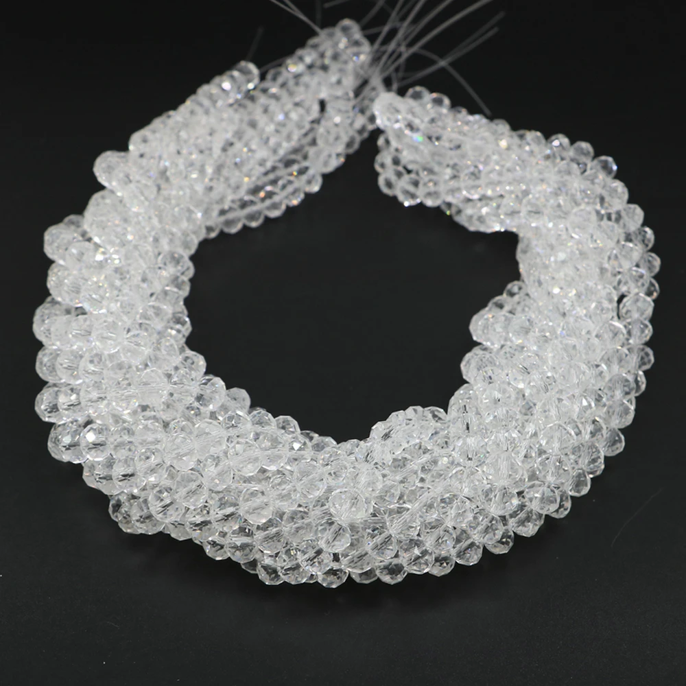 
Crystal Czech Loose Glass Rondelle 6mm Faceted Beads For Bracelet 5040# 