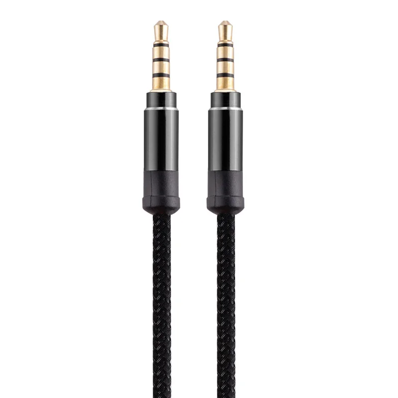 
High quality premium Aux 3.5 mm stereo audio cable male to male stereo audio cord gold plated aluminum plug 1m 