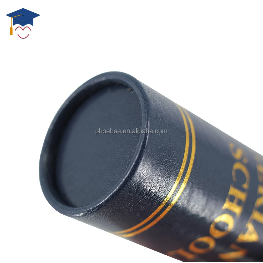 Custom LOGO navy blue diploma tube, used for graduation