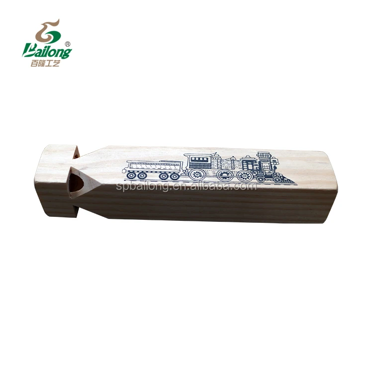 Direct factory custom logo souvenirs and gift set for tourist kids toy wood train whistle