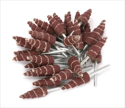 Abrasive 3/6mm Shank Tapered Grinding Head Emery Cloth Mandrel Mounted  Point metal stainless steel buffing  mingsha customized