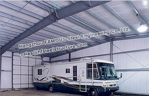 customized prefab metal shed for RV garage