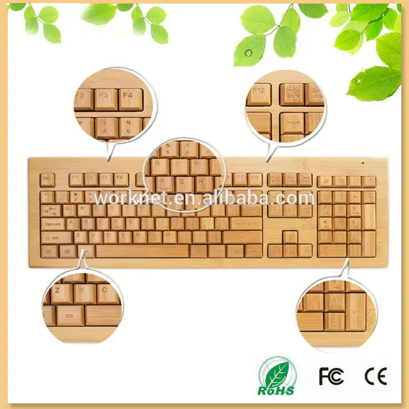 108 ключи русская версия бамбука беспроводная клавиатура в китае