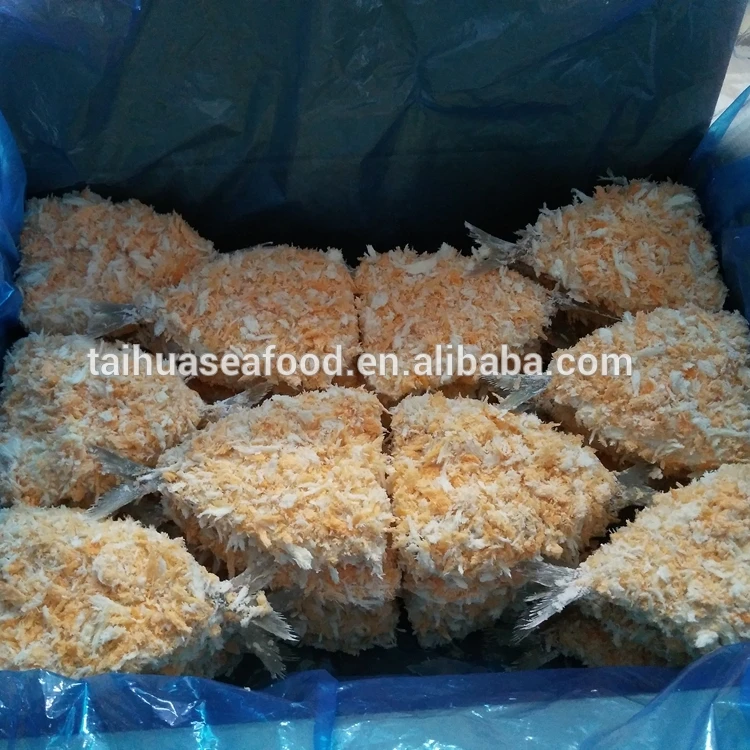 New produced breaded cod fish frozen products for export