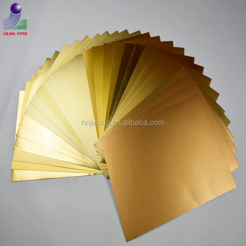 
High Quality Gold and Silver Metallic Paper Cardboard for Kids Folding Crafts 