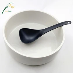 Black Durable Heat Resistant Easy Clean Ramen Alloy Spoon