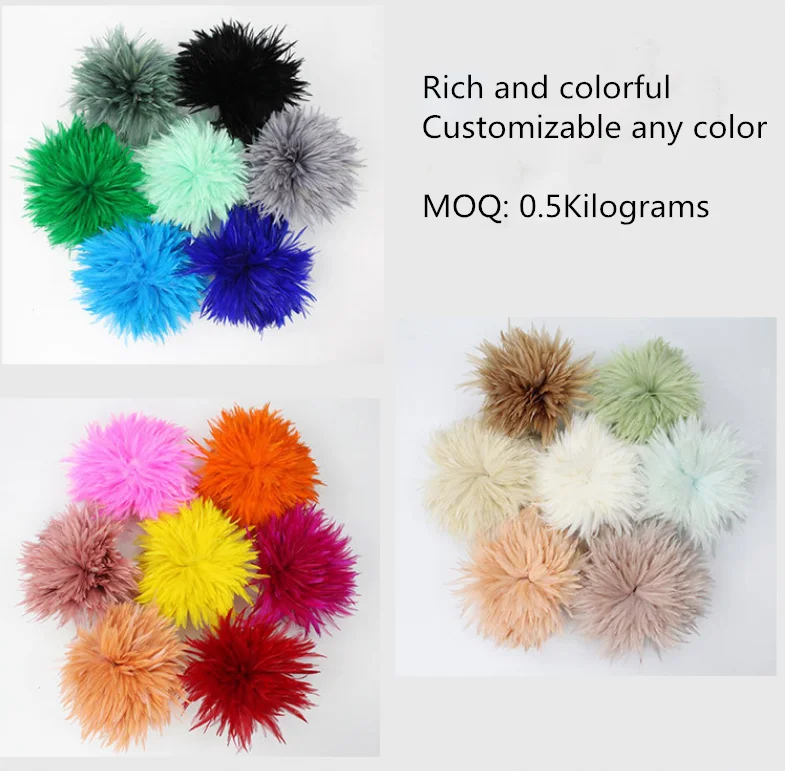 IEF-35 Wholesale Dyed 5-6inch Rooster Saddle Hackle Feather Strung