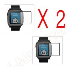 2 Pack New Military Grade Anti-Shock Glare INVISIBLE FRONT Screen Protector Shield Skin For Pebble Time Smart Watch