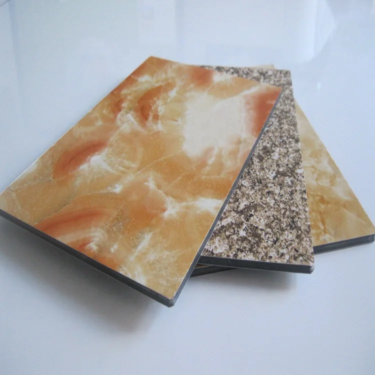 Marble Granite Stone Texture Pvdf Finish Alucobonde Aluminum Composite Panel