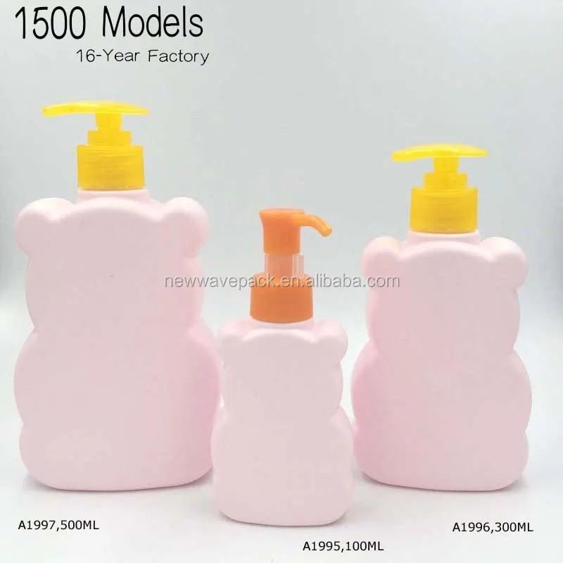 100ml plastic cute bear shape shampoo bottle