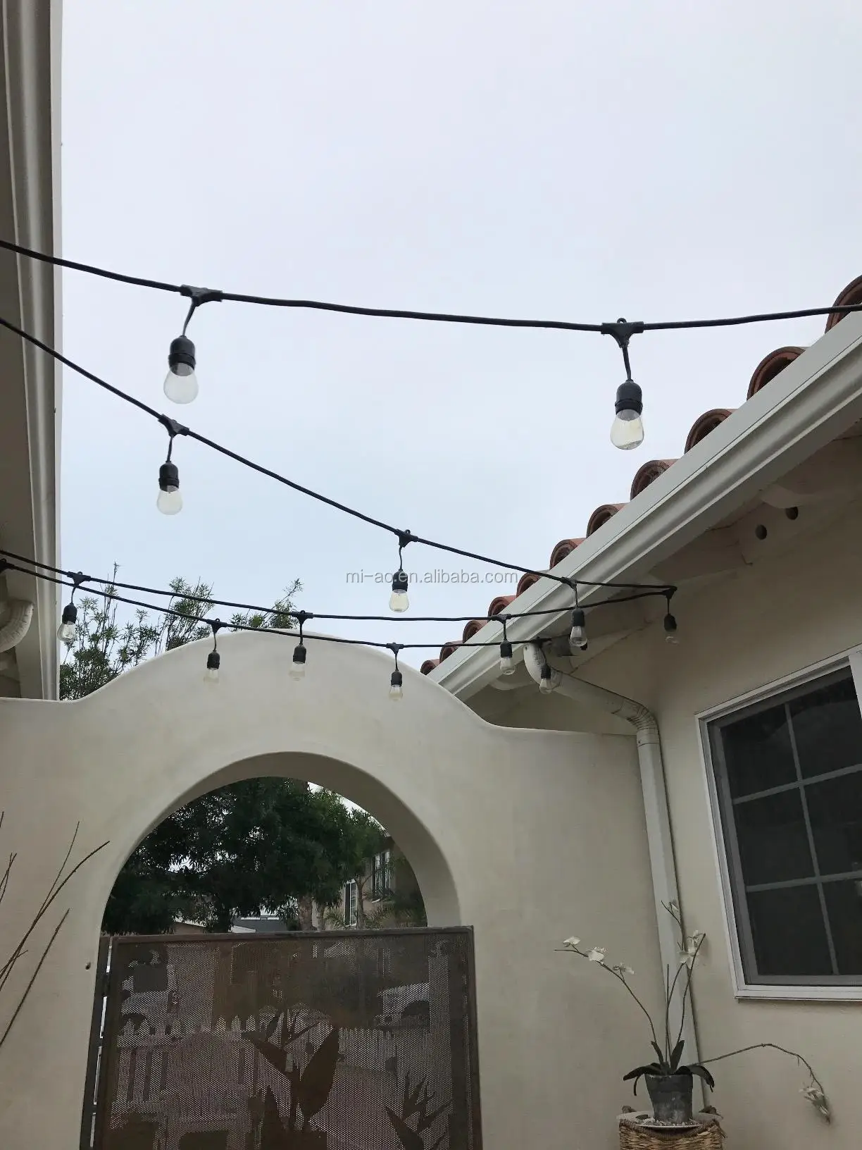 Waterproof Ip65 Lighting Outdoor Xmas Christmas Light Custom Length 110V Festoon string lights