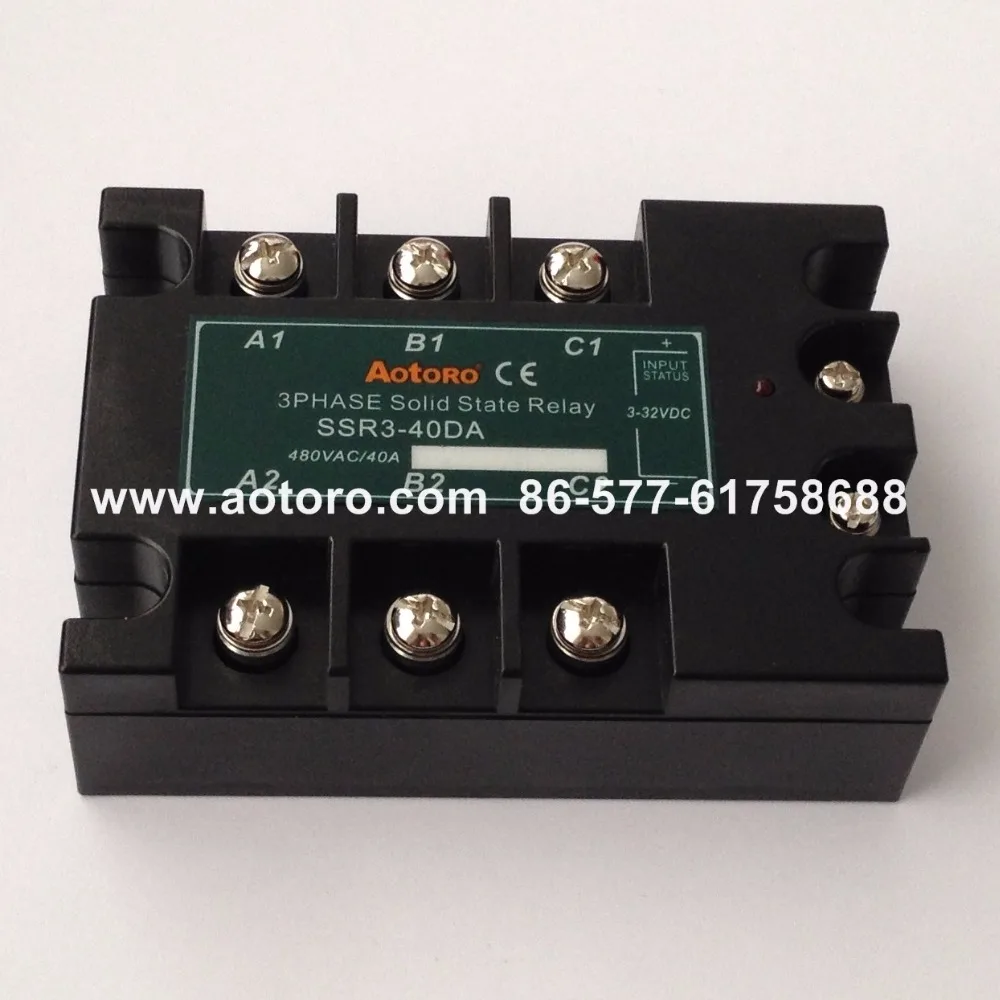 Solid state relay SSR3-100DA 100A three phase electrical relays 100a 24v