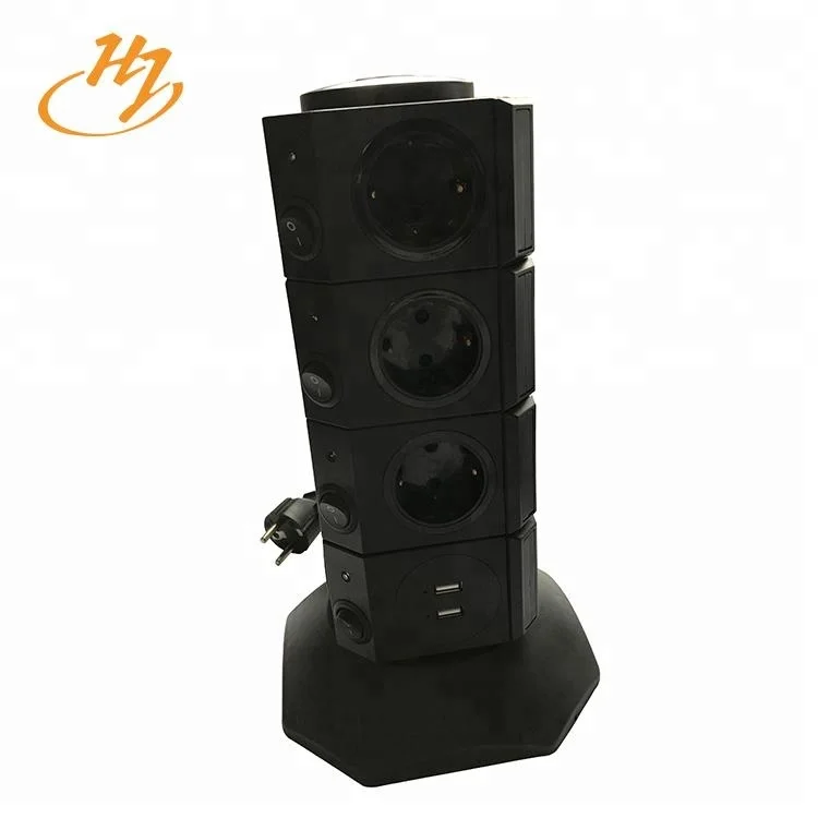 
Huijun Brand China Manufacturer European Multi Switch Tower Socket 