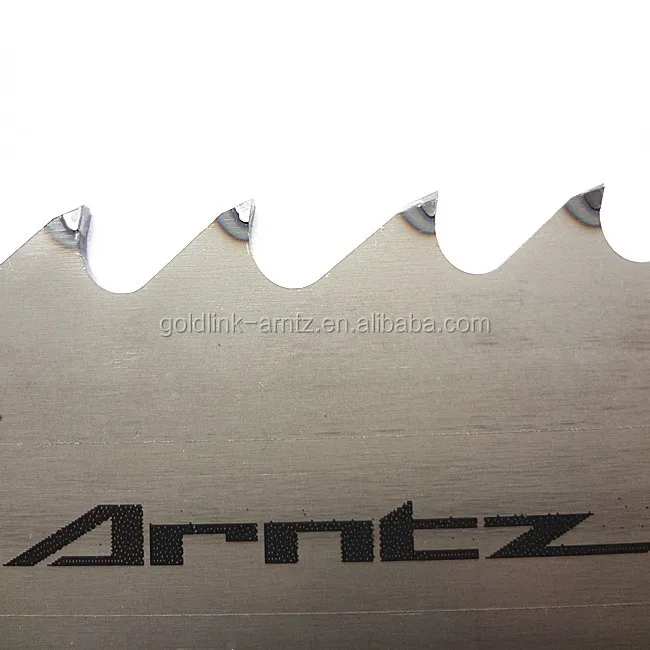 Tungsten carbide tipped band saw blade for hard metal