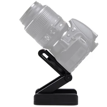 Aluminum Alloy Camera Folding Quick Release Plate Stand Holder Tripod Z type Flex Tilt Ball Head Durable Quality New Black