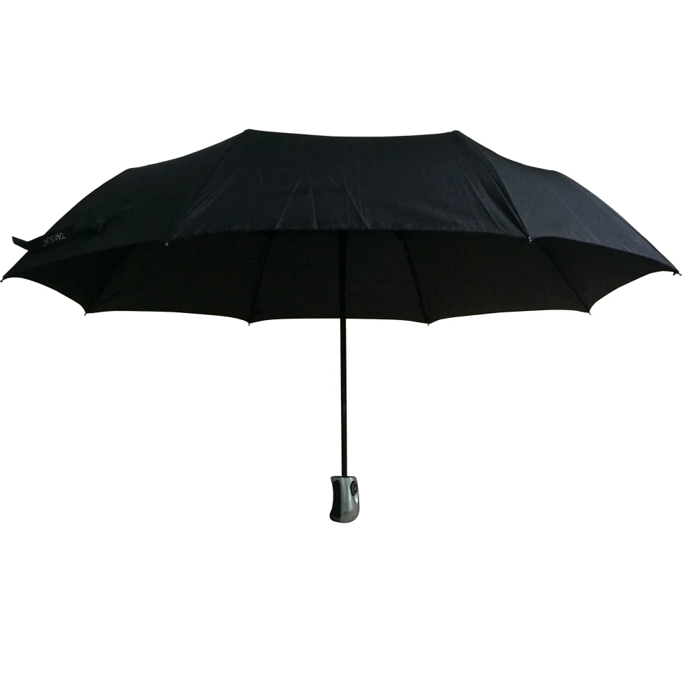 21 Inch 8 Panel Auto Open Manual Close 3 Folding Umbrella Fiberglass Frame Windproof Rib Manufacture BSCI Audit OEM Design Logo
