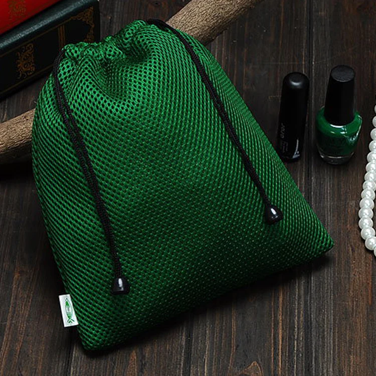 
Custom Mini Mesh Bag Print Eco Friendly Reusable Cheap Double Cords Small Drawstring Carry Gift Jewelry Pouch 