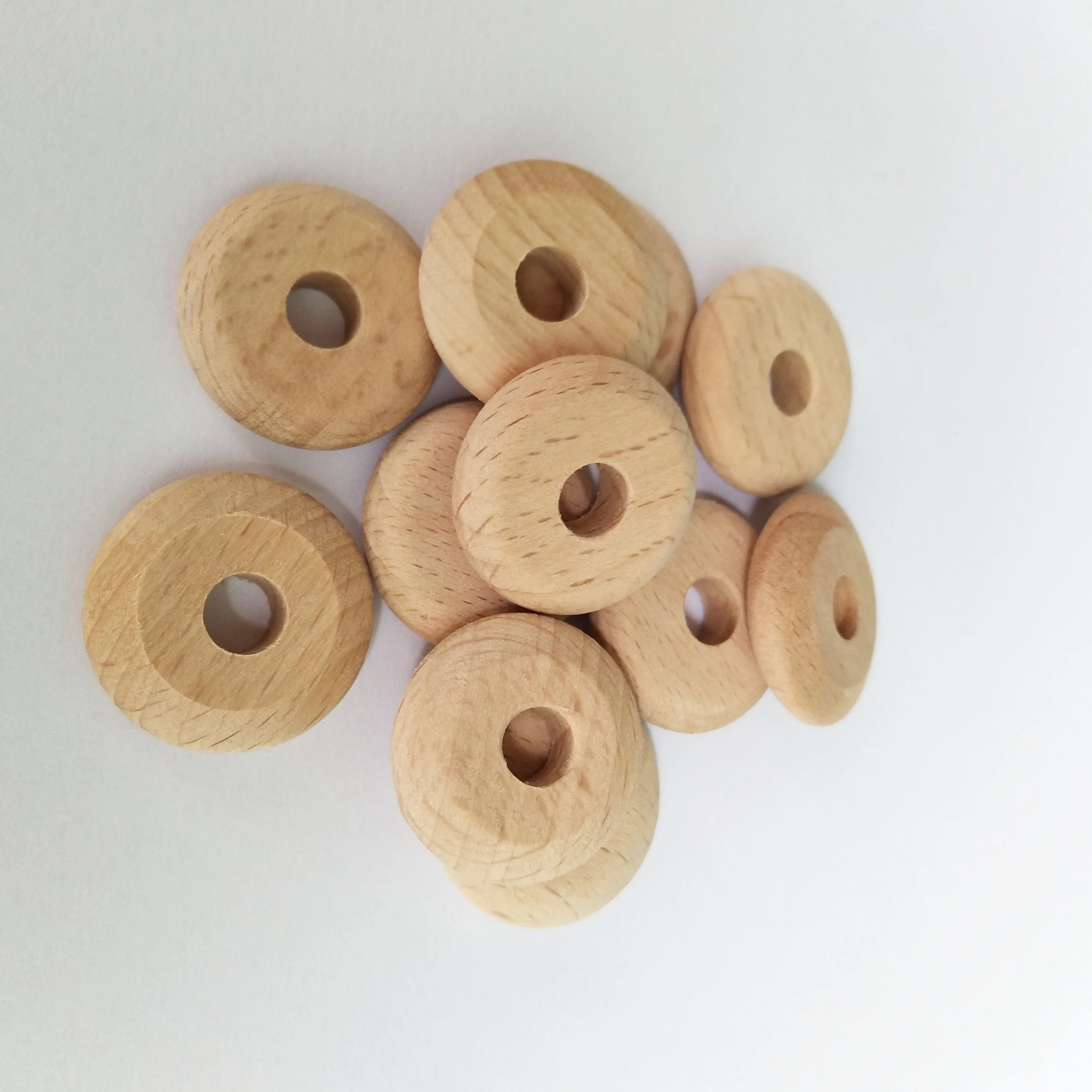 22 мм буковая древесина диск бусины деревянные плоские деревянные бусины большой spacer Бусины по индивидуальному заказу