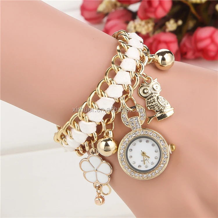Latest beautiful fashion bracelet watches for girls