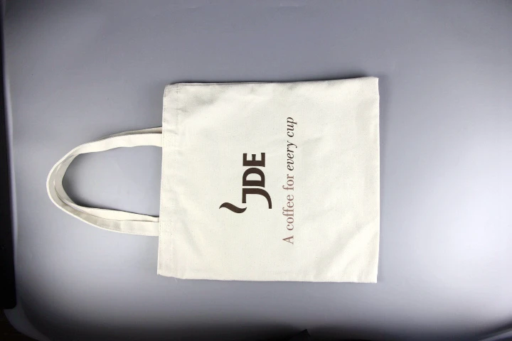100% custom printed logo standard size shopping  bag cotton gift grocery hand bag