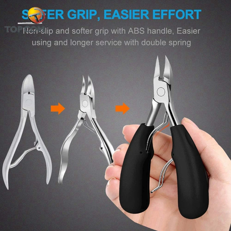 Toenail Nipper with Black Handle for Ingrown Nails