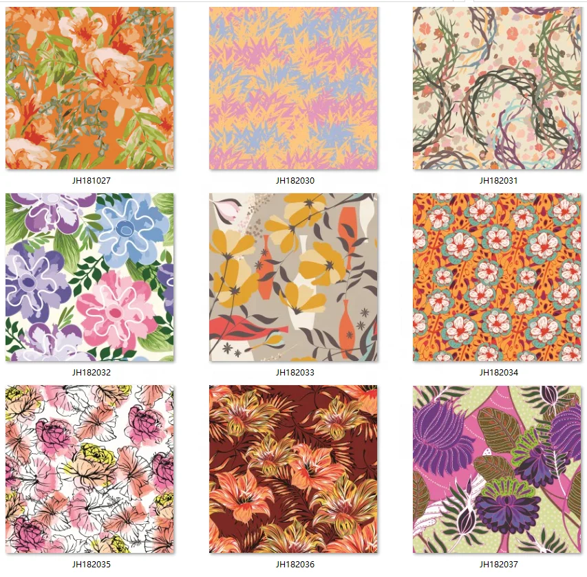 
Digital printing on 100% silk habotai chiffon crepe de chine fabric for dress and scarves 