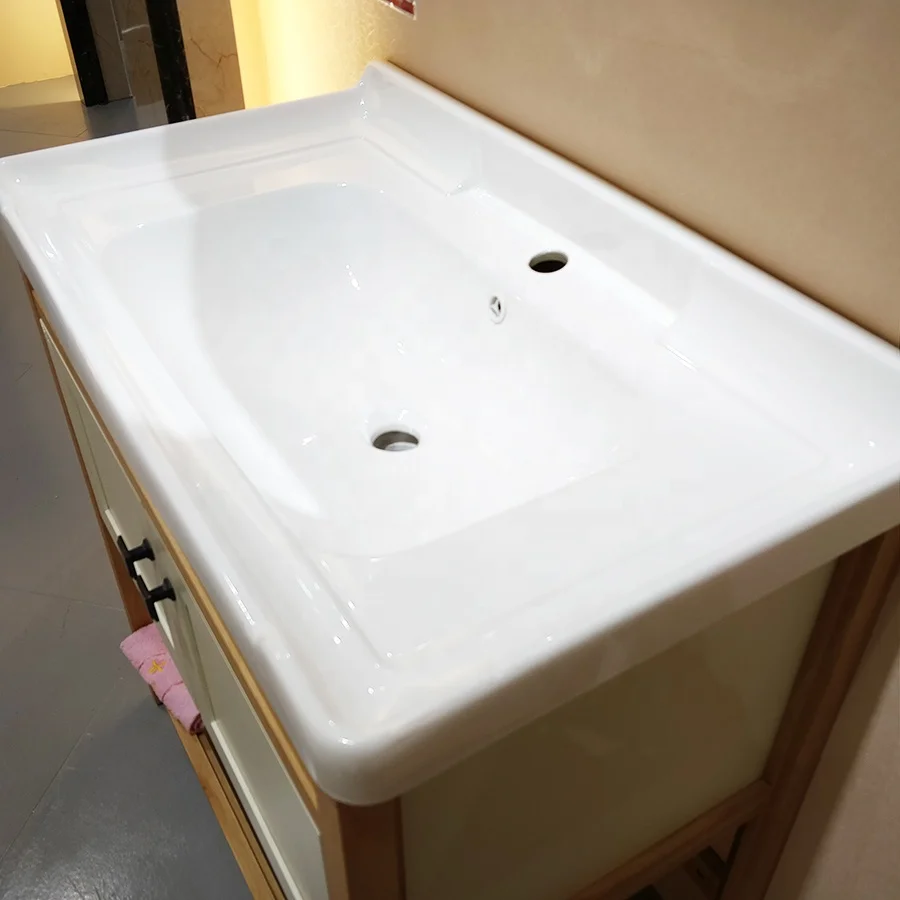 Floor Standing Ceramic Basin Aluminum Bathroom Vanity Bathroom Cabinet