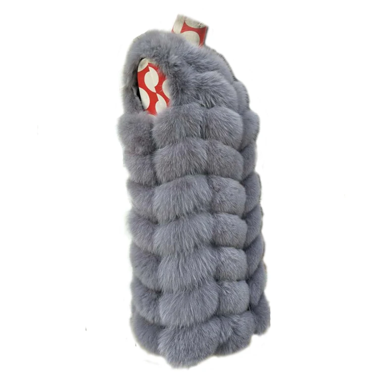 New Fashionable Real Fox Fur Vest for Women Winter Fox Fur Waistcoat Gilet