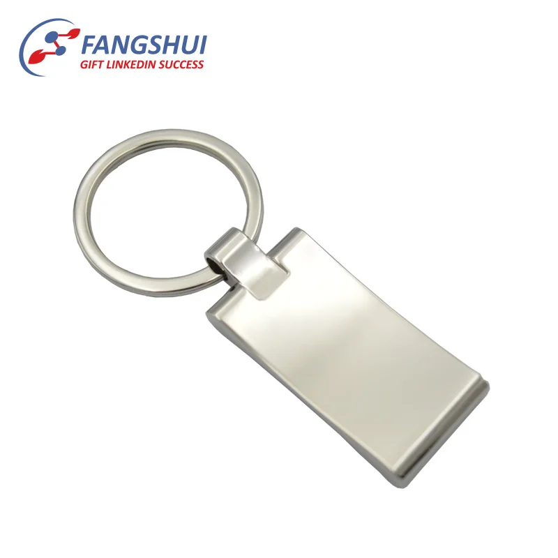 baratos al por mayor brand name keychain blank supermarket oblong shape zinc alloy custom metal key ring